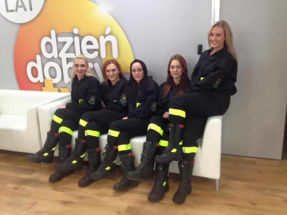 Olsztyńskie strażaczki w studiu TVN-u