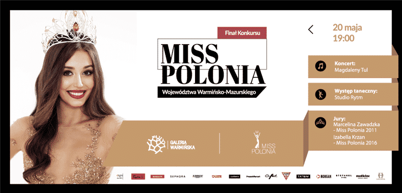 Finałowa Gala Miss Polonia w Galerii Warmińskiej