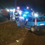 Olsztyn: zderzyły się trzy pojazdy – bus, fiat Panda i pojazd ciężarowy