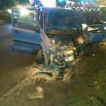 Olsztyn: zderzyły się trzy pojazdy – bus, fiat Panda i pojazd ciężarowy