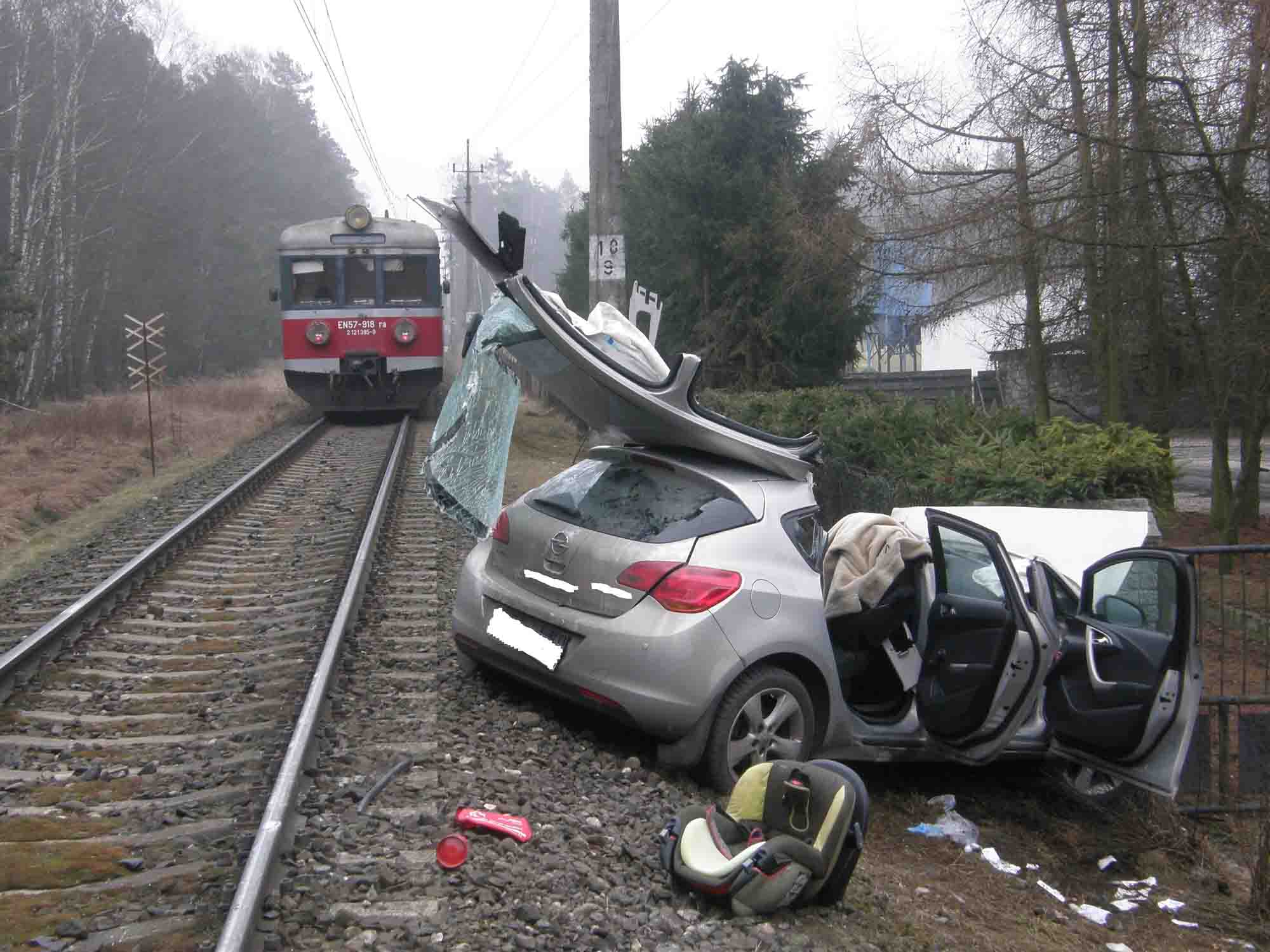 Śmiertelny wypadek na przejeździe kolejowym pod Olsztynem [GALERIA] pkp Galerie, Olsztyn