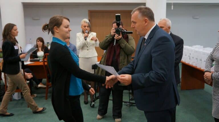 Gala stypendialna w starostwie.