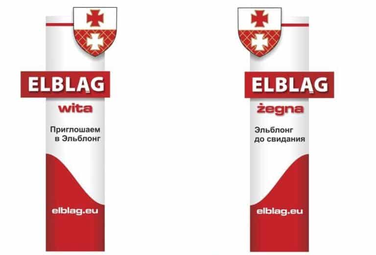 Nowe witacze w Elblągu. Także po rosyjsku