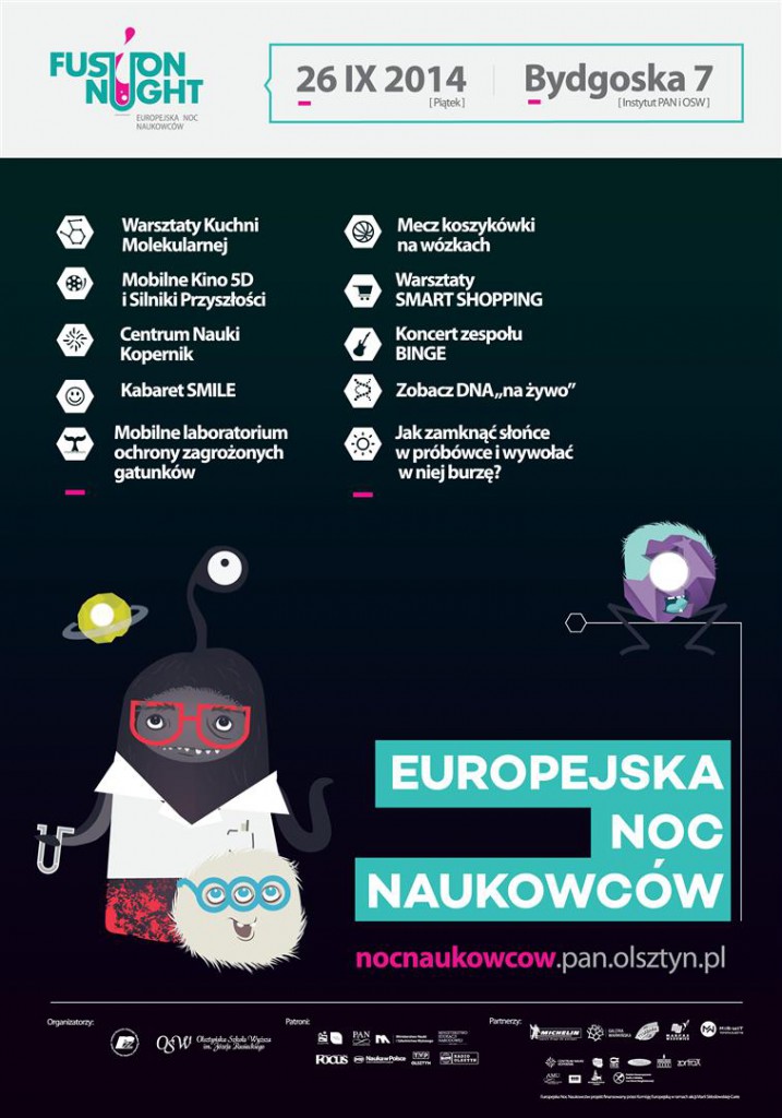 Plakat noc naukowców