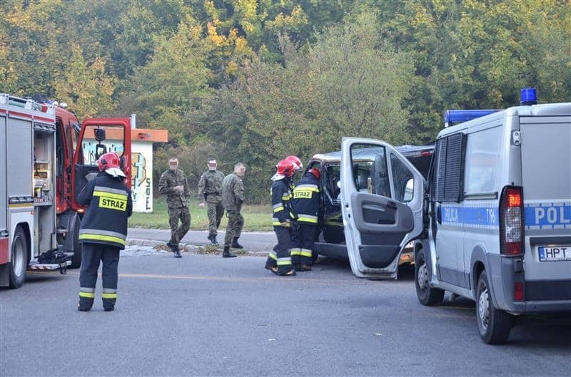 Kolizja na Pstrowskiego wypadek drogowy Galerie, Olsztyn