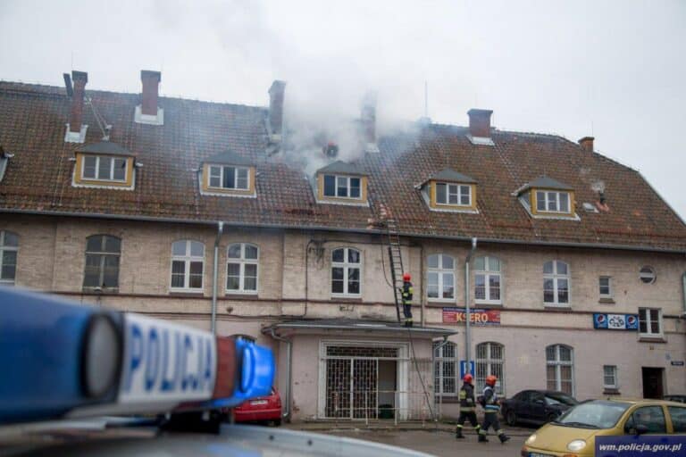 Zapalił się budynek dworca. Straty sięgają 40 tys. zł