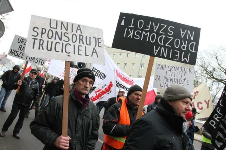Rolnicy protestowali w centrum Olsztyna