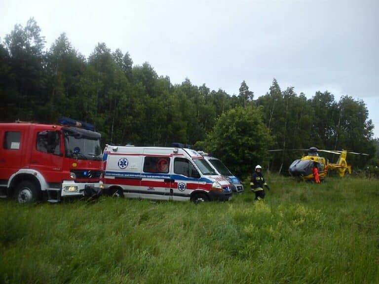 Tragiczny pożar trawy – zginął mężczyzna, poparzona kobieta w szpitalu