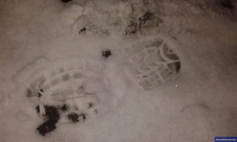 Po nitce do kłębka. Ślady na śniegu zdradziły włamywacza