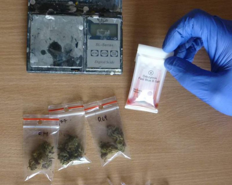 Razem z dokumentami podał policjantowi… narkotyki