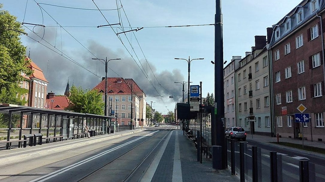 Wielki pożar w Olsztynie