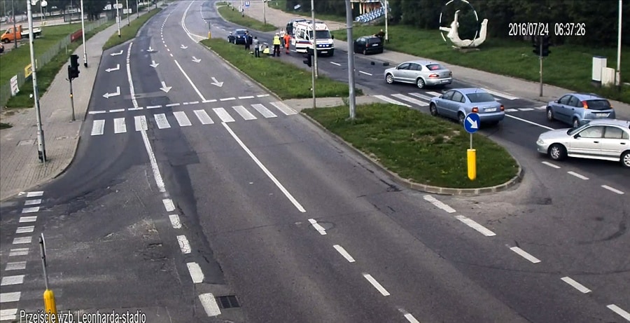 Groźny wypadek z udziałem rowerzysty na ul. Leonharda