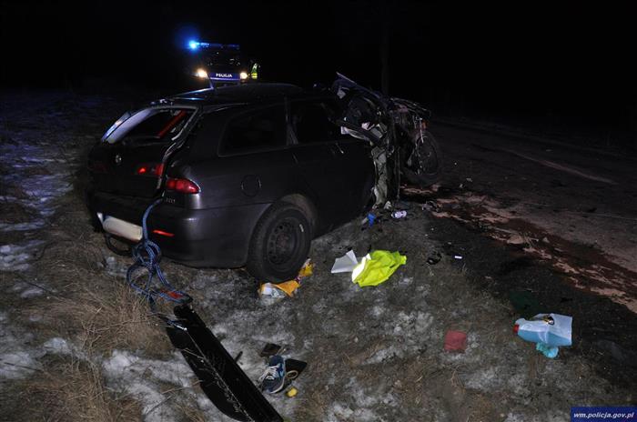 Stracił panowanie nad pojazdem i uderzył w przydrożne drzewo