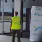 Pożar na lotnisku w Szymanach