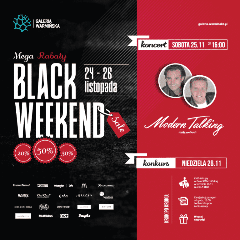 Czarny piątek czyli weekend rabatów i muzyki w Galerii Warmińskiej