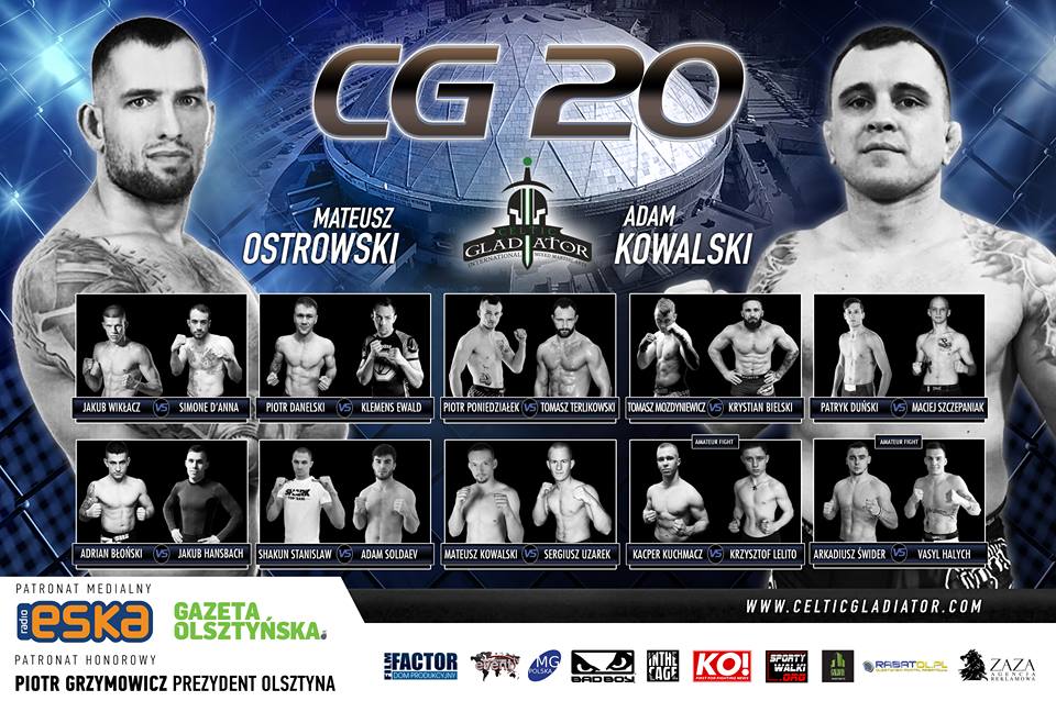 Jubileuszowa gala MMA Celtic Gladiator XX w Olsztynie: zobacz gladiatorów w akcji!