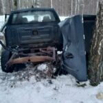 Auto po uderzeniu w drzewo rozpadło się na p&oacute;ł