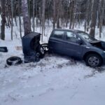 Auto po uderzeniu w drzewo rozpadło się na p&oacute;ł
