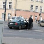 Wypadek w centrum Olsztyna. Zmiany w kursowaniu tramwajów [FOTO]
