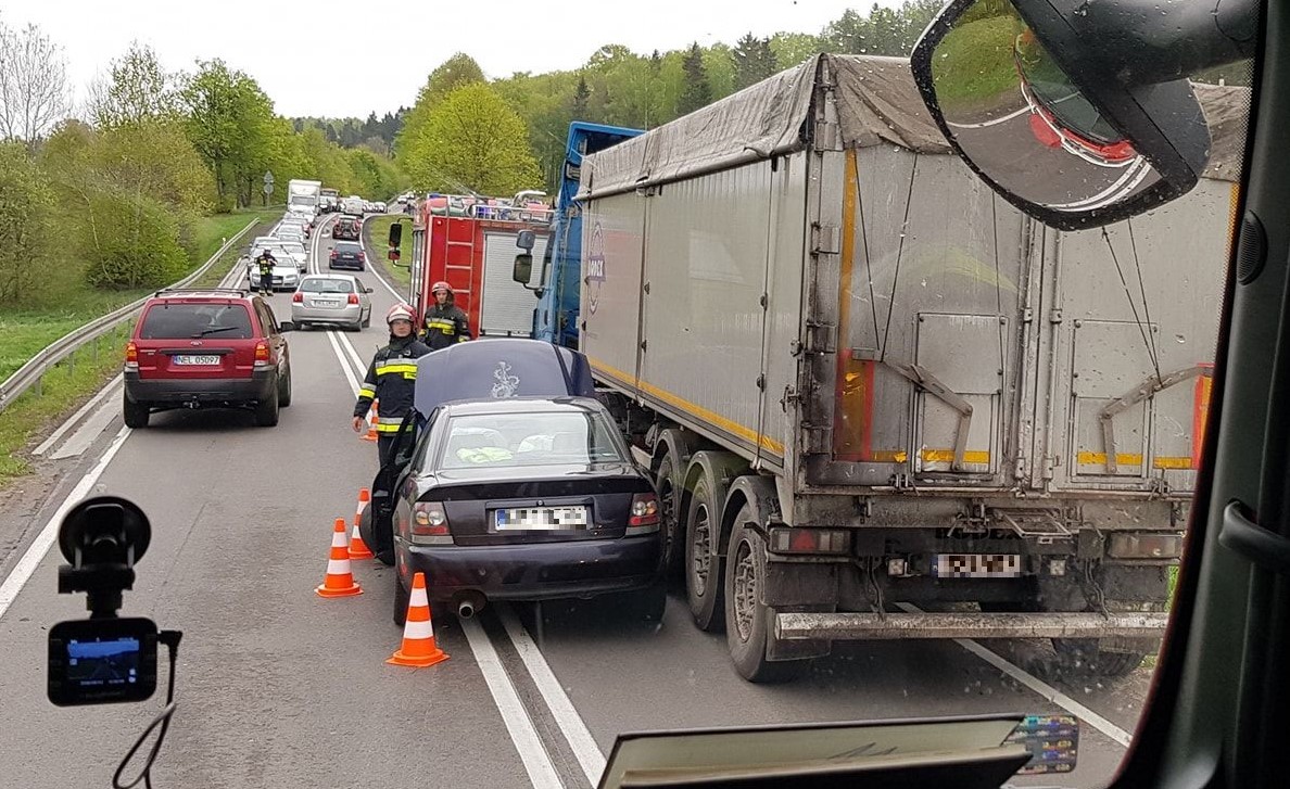 Wypadek pod Olsztynem [FOTO]