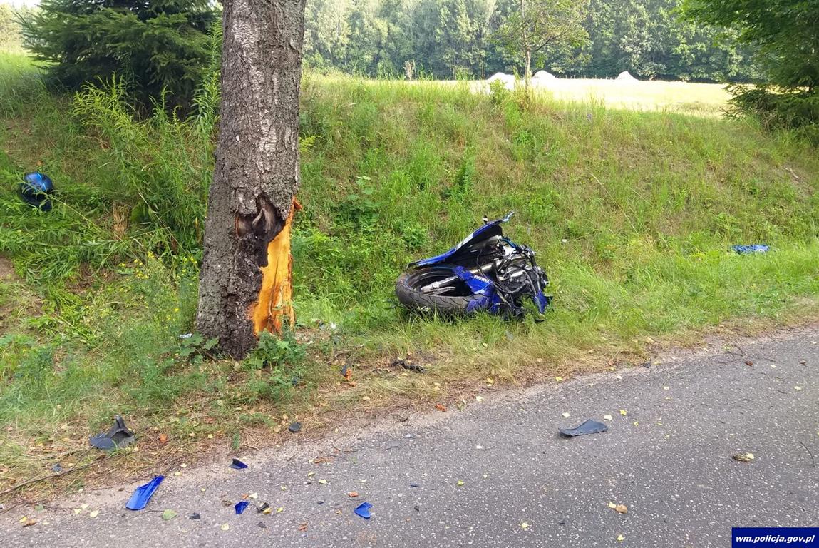 Motocyklista zginął po zderzeniu z sarną [FOTO]