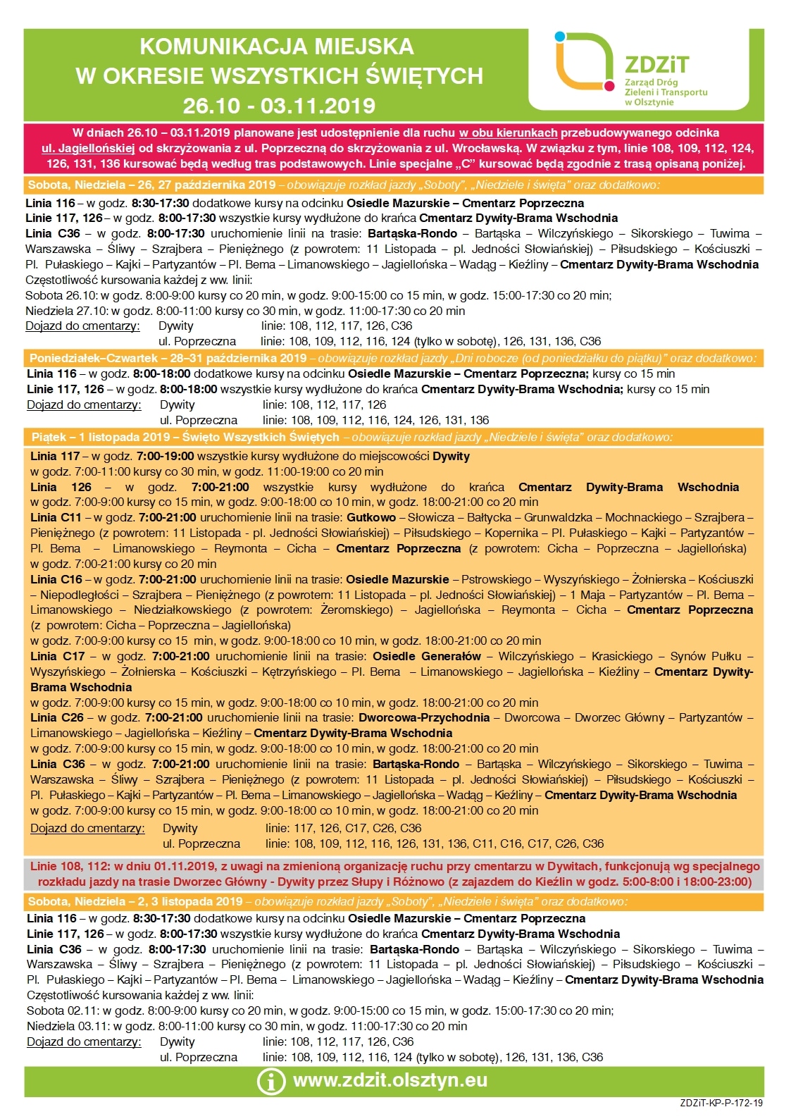 Zmiana organizacji ruchu przy cmentarzach od czwartku w nocy