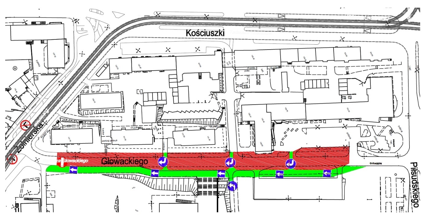 Od dziś zamknięta droga w centrum Olsztyna. Powodem budowa Centaurusa [SCHEMAT]