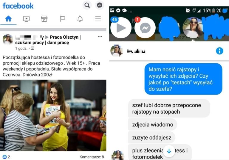 Ktoś rekrutuje olsztyńskie 15-latki. Prosi o zdjęcia w stringach oraz przepoconych rajstopkach