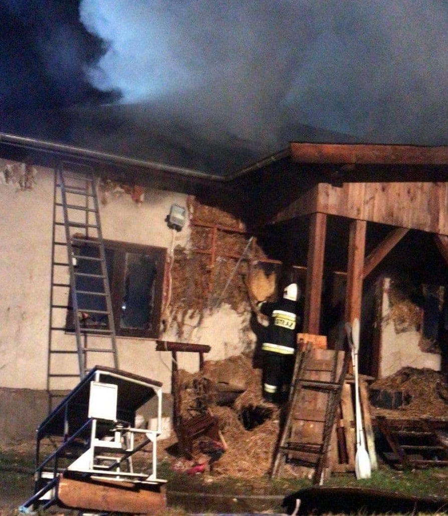 Spłonął dom przy ul. Sielskiej. Ojciec z dziećmi stracił dach nad głową