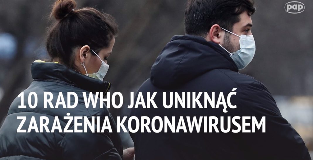 10 rad WHO jak uniknąć zarażenia koronawirusem