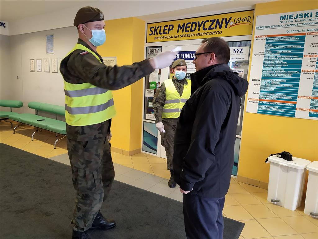 Wojsko w Olsztyńskich szpitalach w związku z zagrożeniem koronawirusa