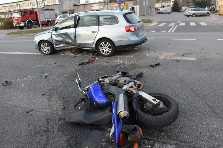 Tragiczny wypadek. Motocyklista zginął na miejscu