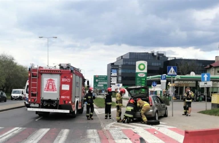 Kolizja na ul. Wyszyńskiego