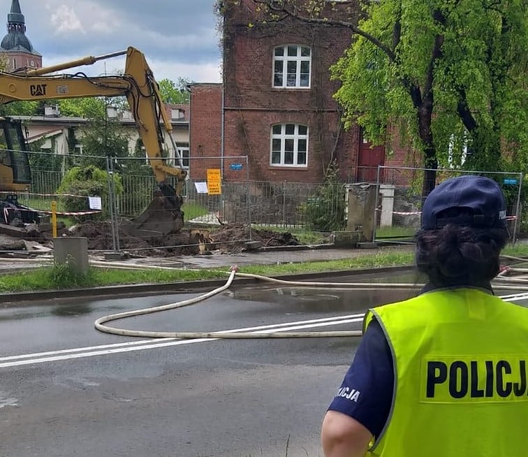 Podczas prac ziemnych doszło do rozszczelnienia gazu