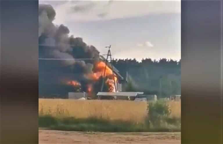 Pożar budynku mieszkalnego pod Olsztynem