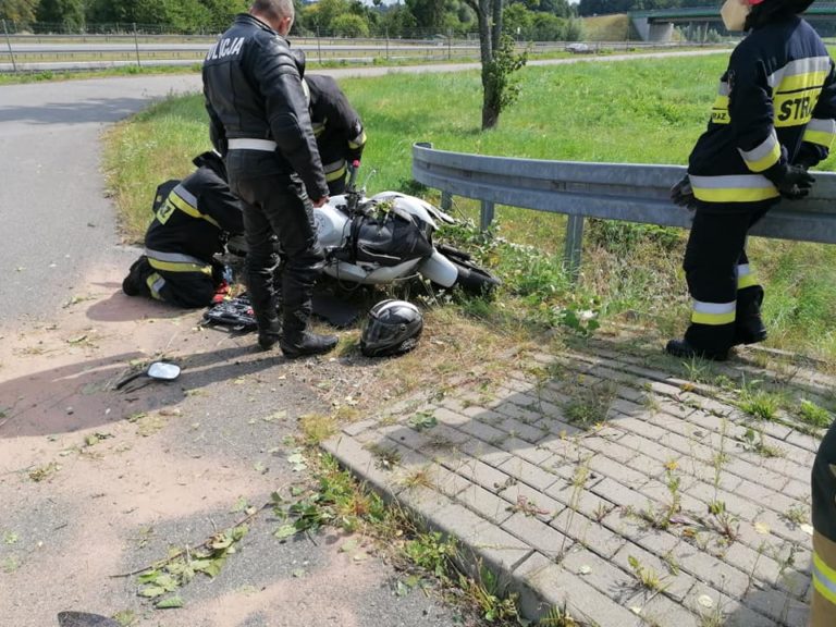 Próbował ominąć zwierzę – kolizja motocyklisty