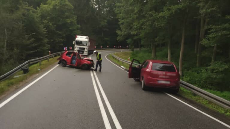 Dk 51 zablokowana po wypadku