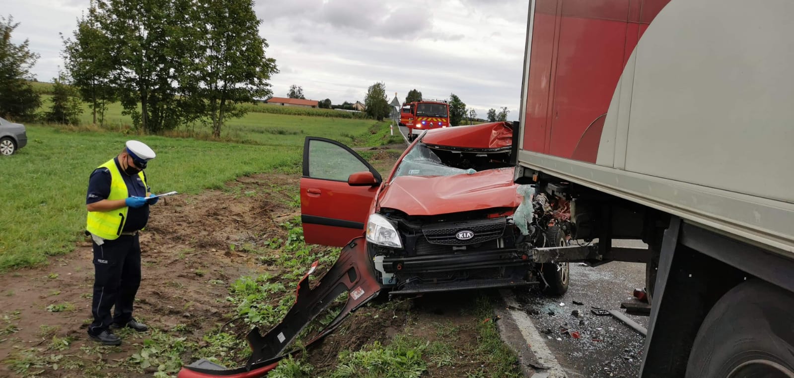 Droga DK 53 zablokowana po wypadku wypadek Wiadomości