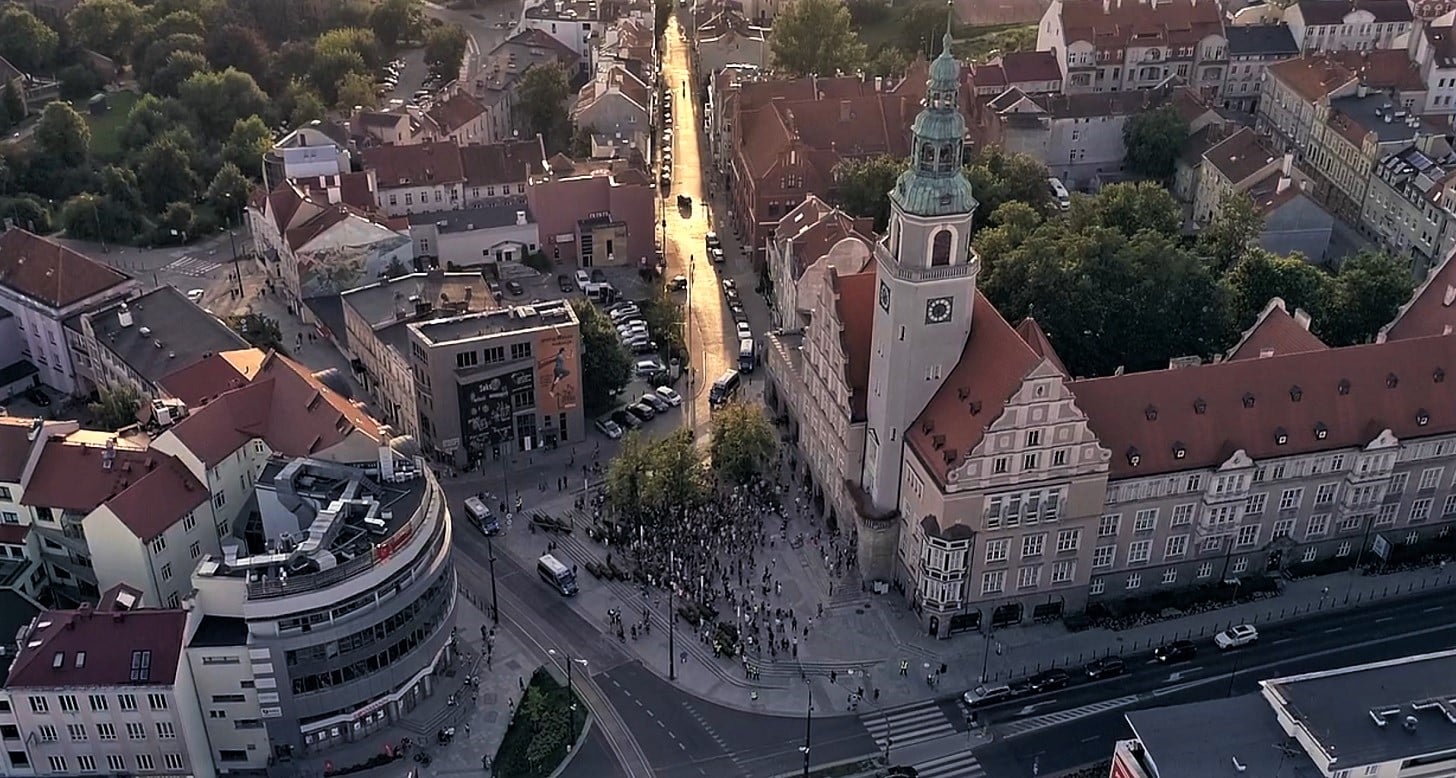 Nagrania z drona z protestu „Stop przemocy władzy”