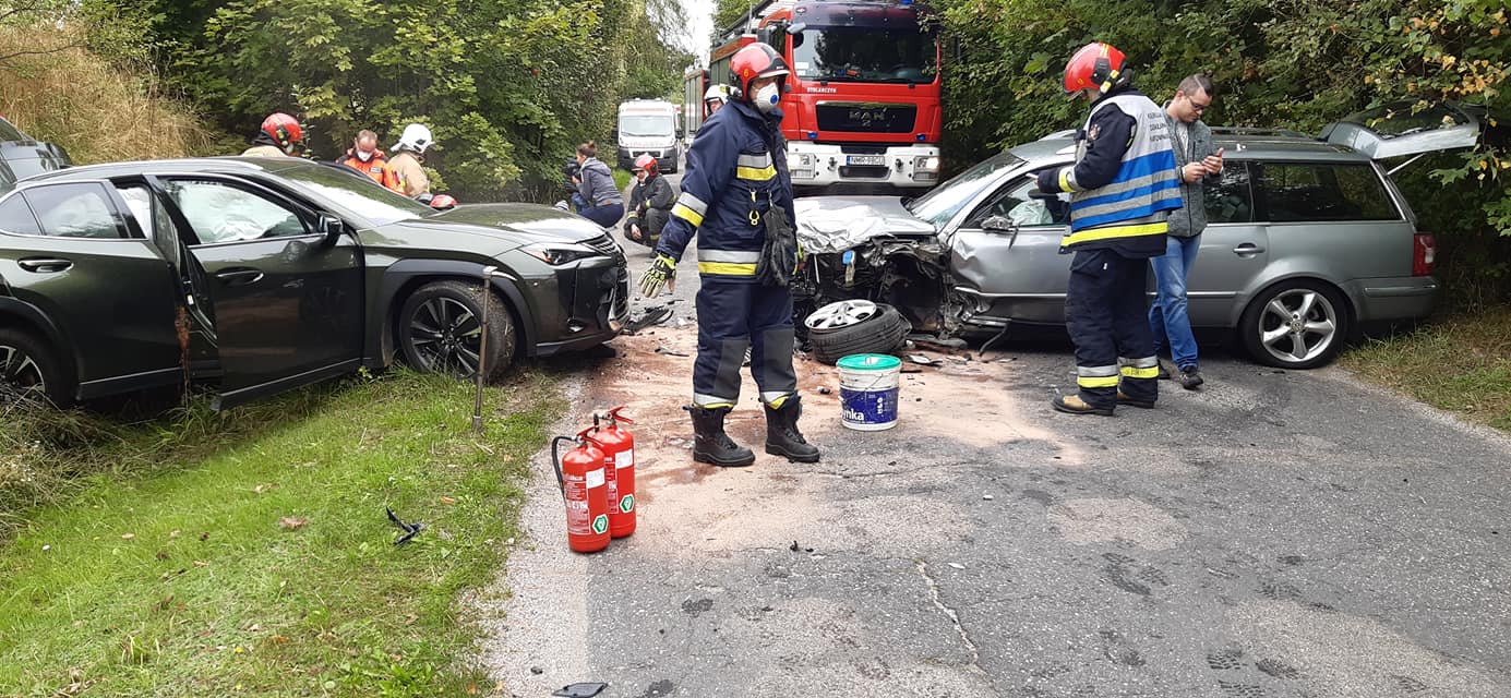 Wyjazd z miejscowości był całkowicie zablokowany po tym zderzeniu