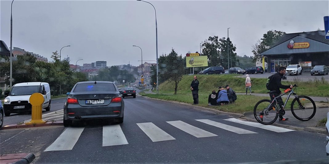 Potrącenie na ruchliwym skrzyżowaniu w Olsztynie