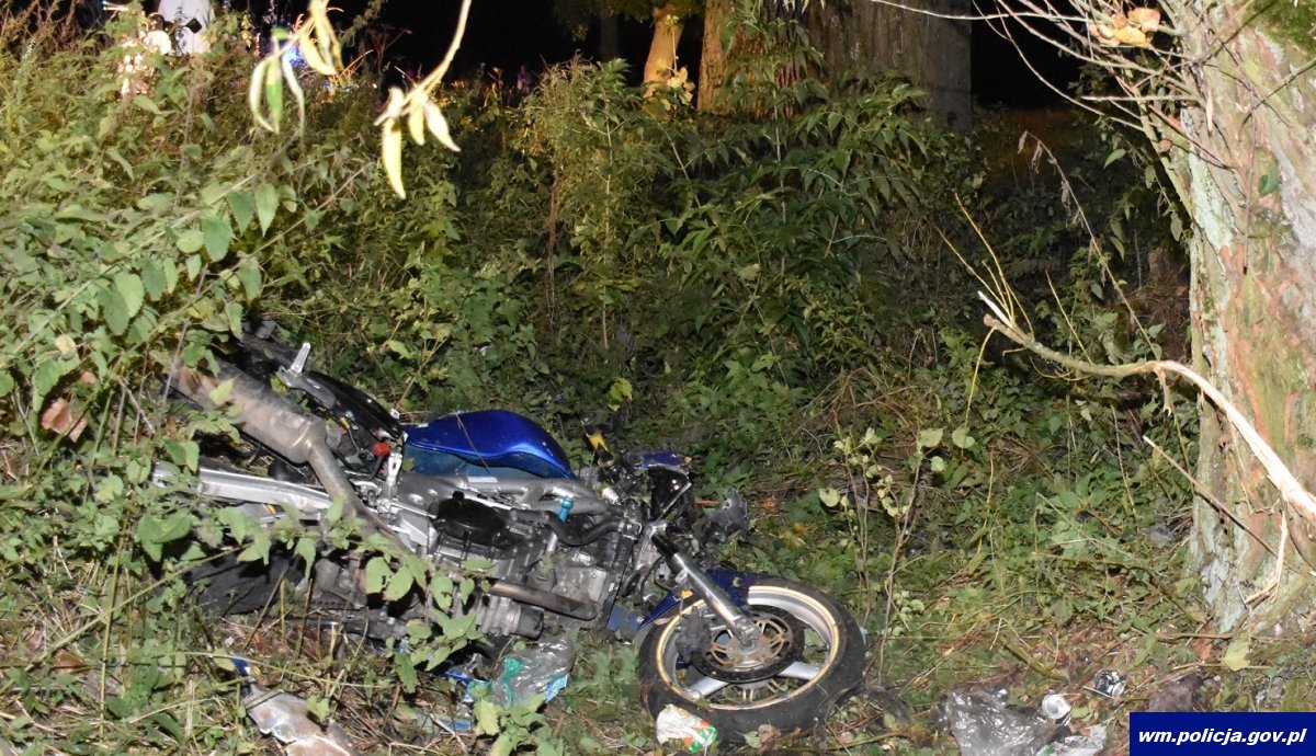 Śmiertelny wypadek 17-latka na motocyklu