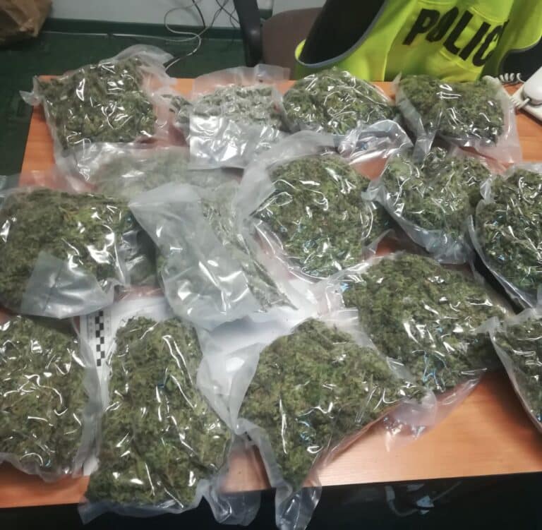 Policjanci zatrzymali dw&oacute;ch 35-latk&oacute;w. Mieli 26 kilogram&oacute;w marihuany