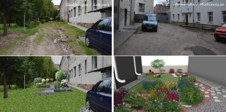 Projekty kolejnych ogrod&oacute;w deszczowych na olsztyńskich podw&oacute;rkach gotowe