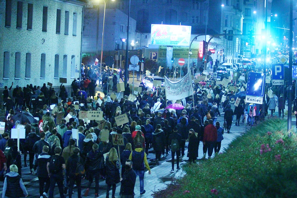 Fotorelacja z środowych protestów „Spacer po Olsztynie’