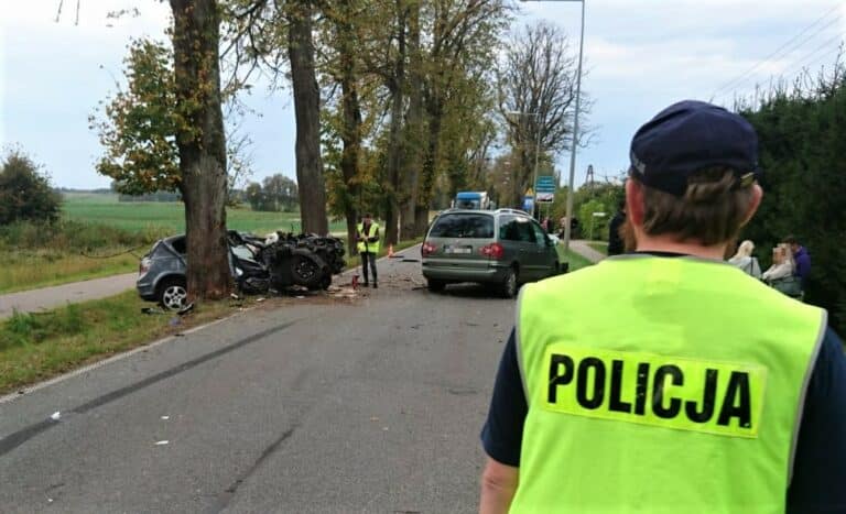Wypadek drogowy. Dwie osoby zostały zabrane do szpitala