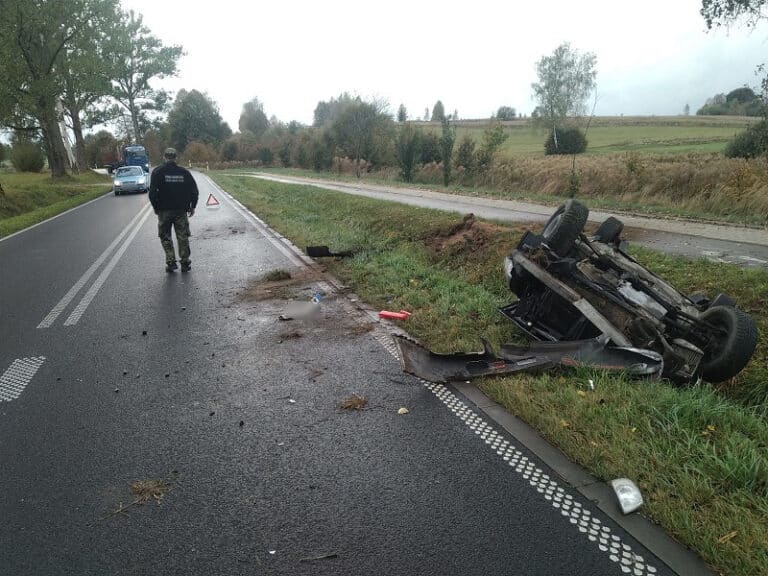 Straż graniczna pomagała przy wypadku