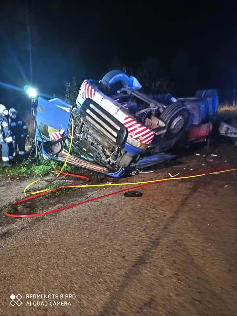 Wypadek ciężarówki. Zginął 21-letni kierowca