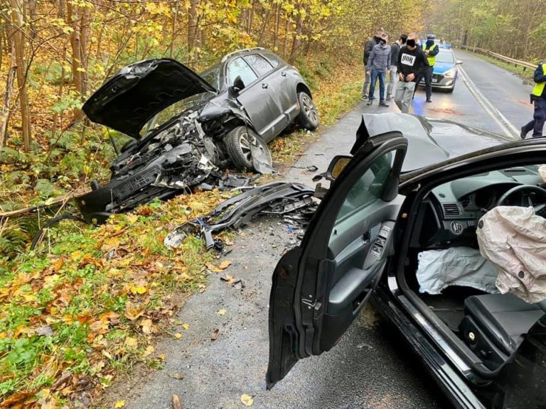 Kolizja na wyjeździe z Olsztyna