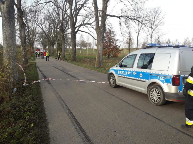 Śmiertelny wypadek pod Olsztynem. Motorowerzysta zginał na miejscu